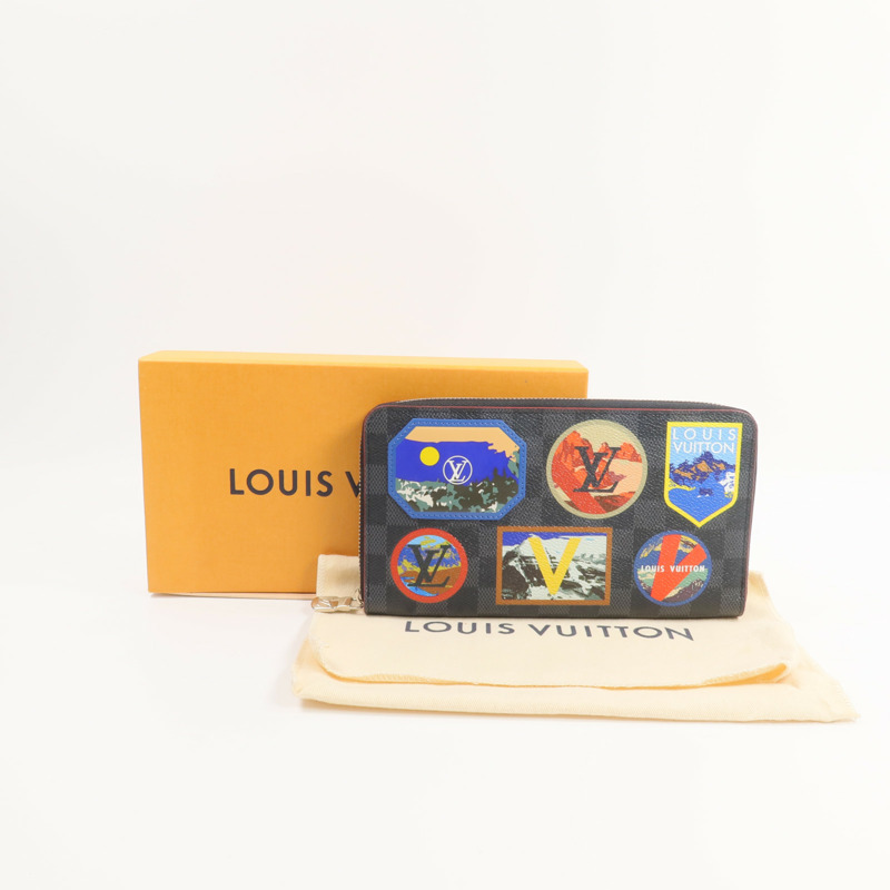 LOUIS VUITTON Damier Graphite Zipper Organizer NM長錢包-16