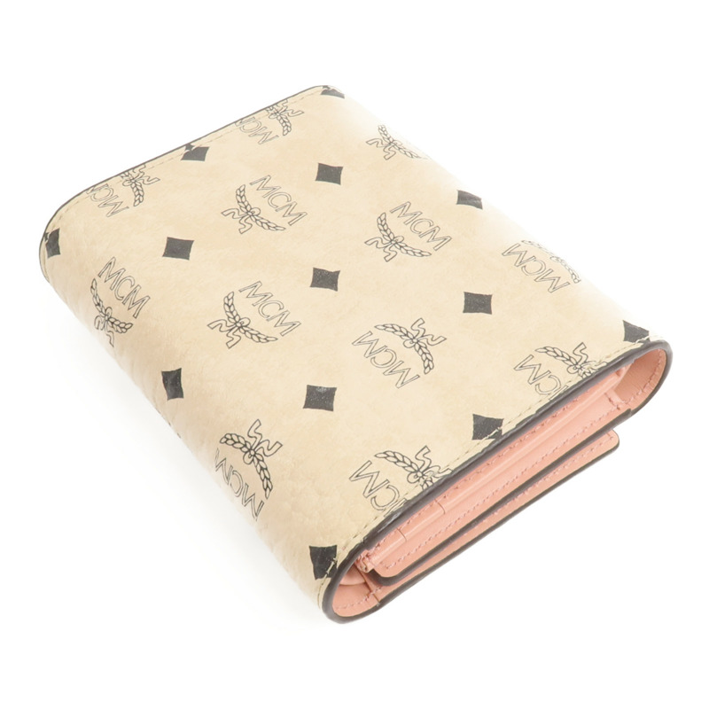 MCM 塗層帆布/牛皮皮革Wallet錢包-4