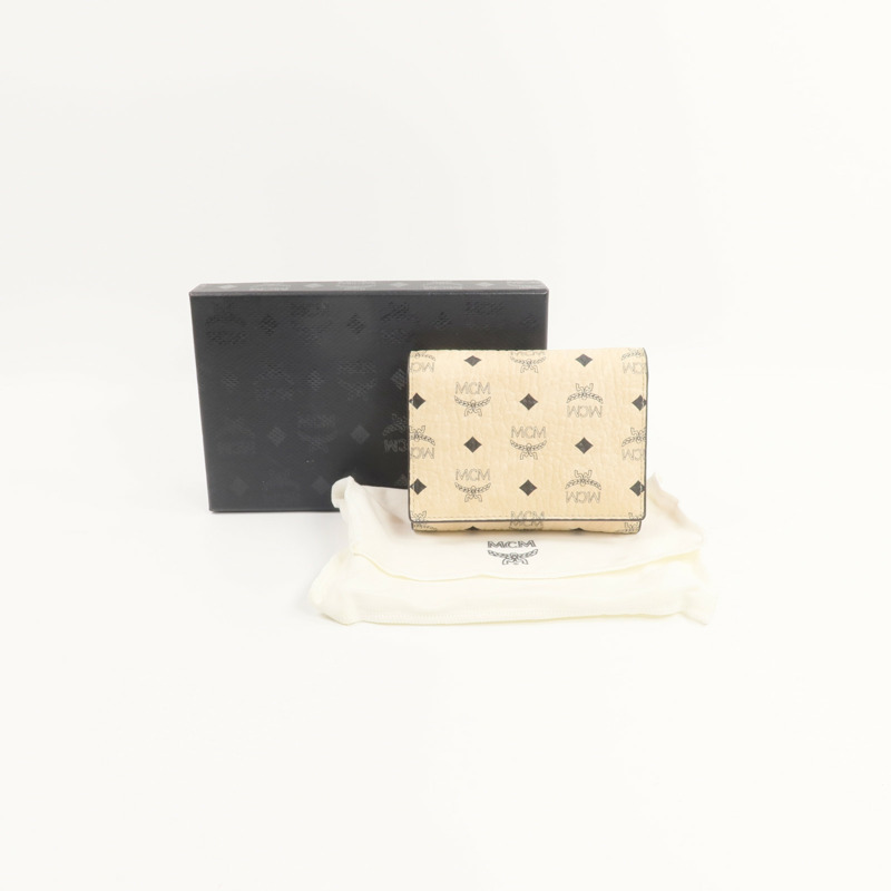 MCM 塗層帆布/牛皮皮革Wallet錢包-11