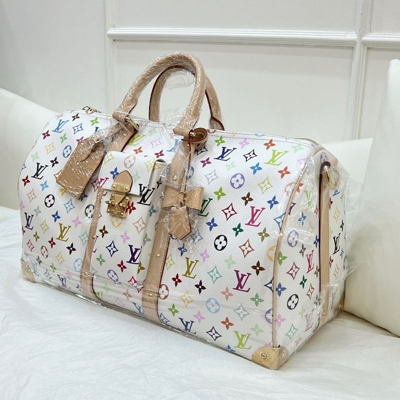 99新路易威登/LouisVuitton白三彩旅行包手提包斜背包 芯片款 ❤️正品保障-1