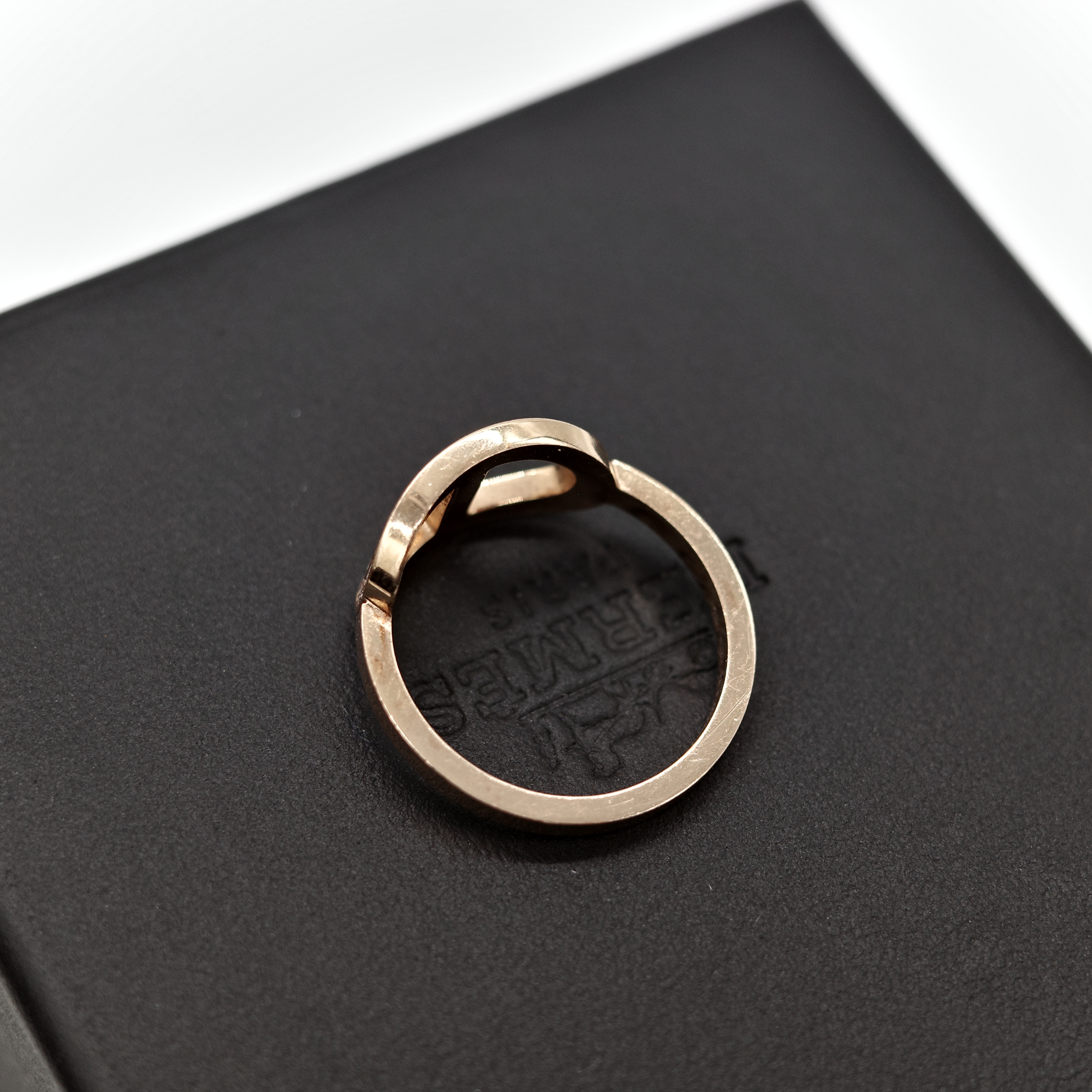 Hermès 愛馬仕 18K 金 Chaine d'ancre Contour 豬鼻子 鑲鑽 戒指 52-8