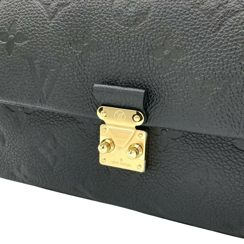 路易威登 Nano Madeleine 手提包，Monogram Empreinte，Noir（黑色），金色五金配件，RFID，鏈條肩帶-5