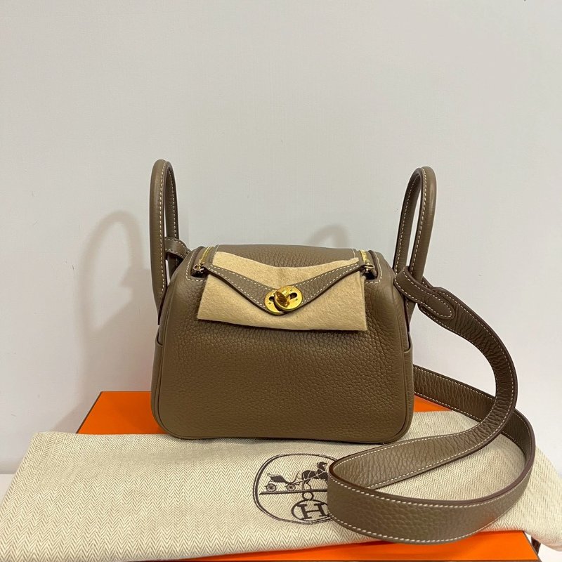 Hermes Mini Lindy二代 大象灰 金釦 W刻TC皮-0