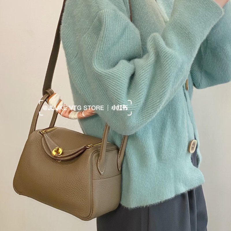 Hermes Mini Lindy二代 大象灰 金釦 W刻TC皮-2