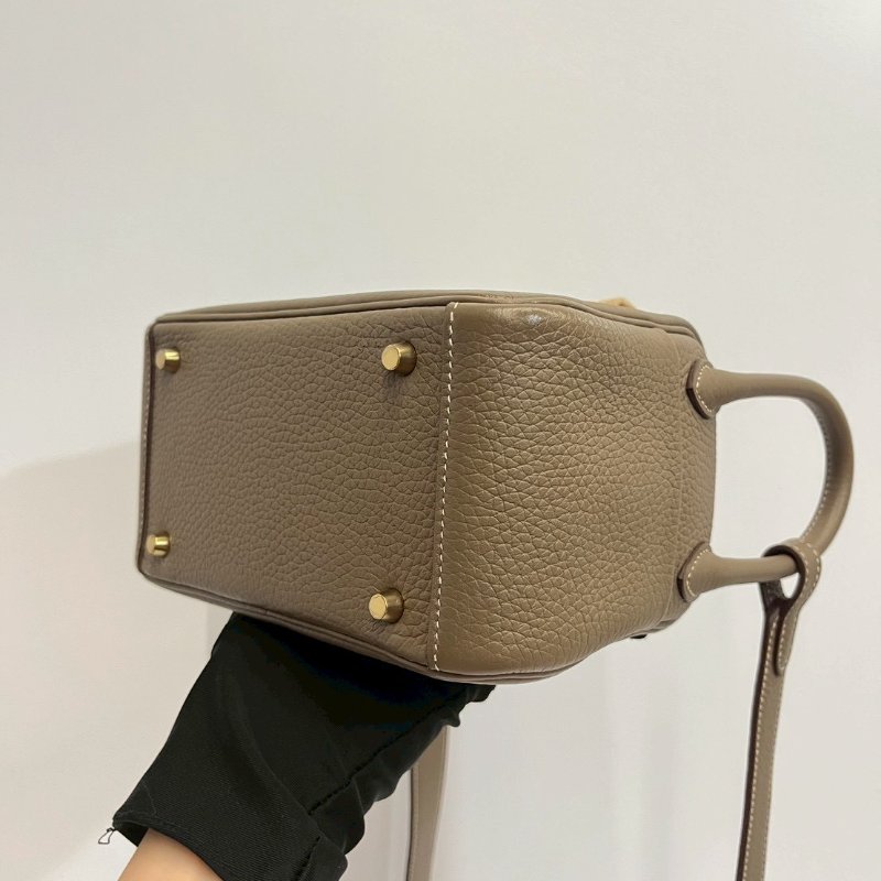 Hermes Mini Lindy二代 大象灰 金釦 W刻TC皮-9