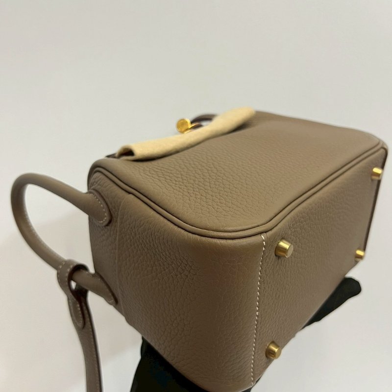 Hermes Mini Lindy二代 大象灰 金釦 W刻TC皮-10