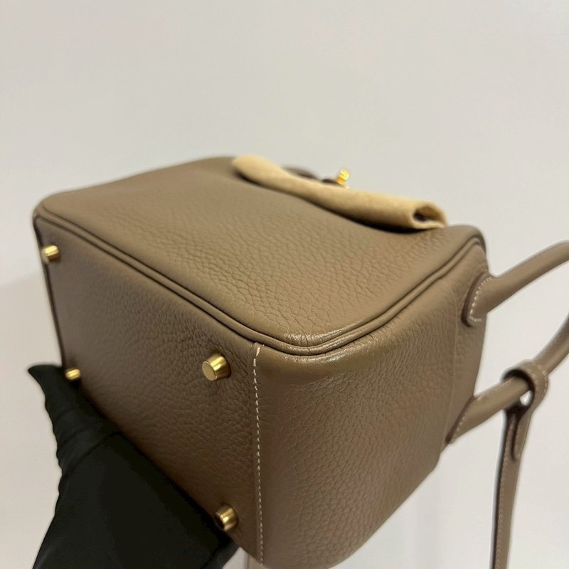 Hermes Mini Lindy二代 大象灰 金釦 W刻TC皮-11