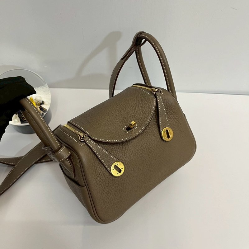 Hermes Mini Lindy二代 大象灰 金釦 W刻TC皮-14