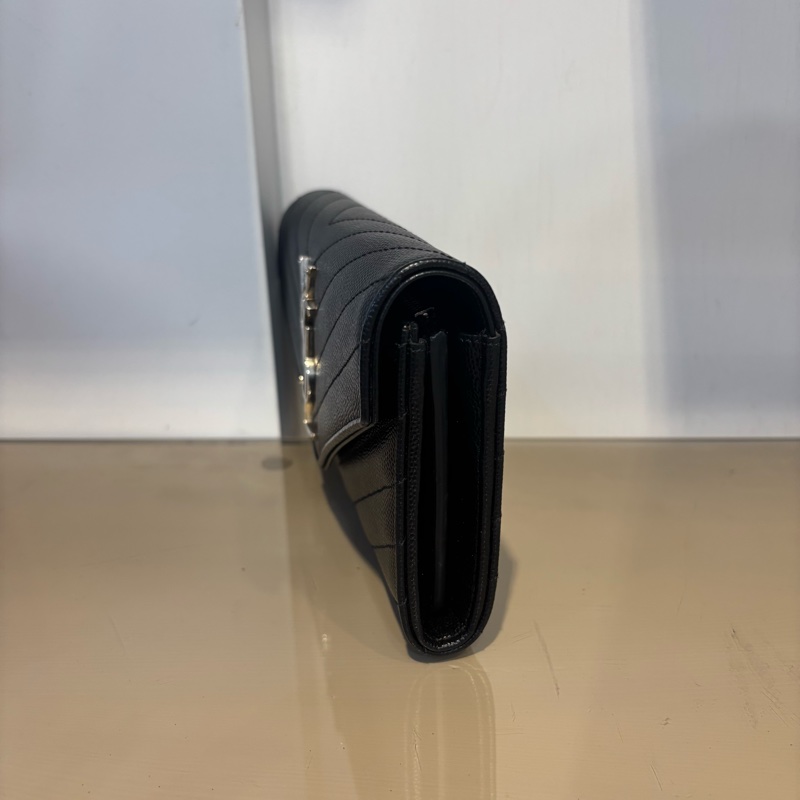 YSL 黑荔枝牛皮Cassandre 12卡長夾-3