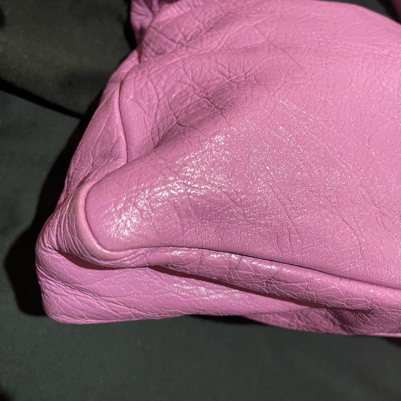 Balenciaga 巴黎世家紫金釦機車包-10