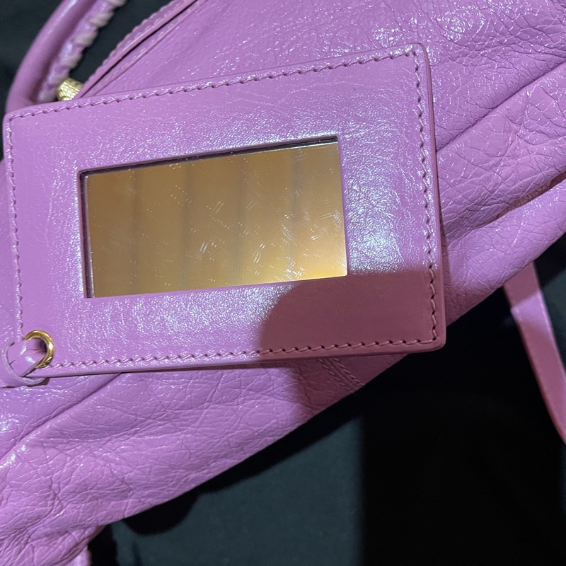 Balenciaga 巴黎世家紫金釦機車包-36