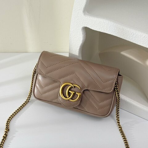 S5502-Gucci Mormont迷你裸色鍊條包