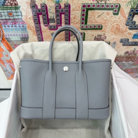 99新Hermes愛馬仕 mini花園23 gp P0木偶灰銀扣 G刻 togo皮❤️正品