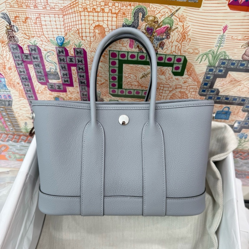 99新Hermes愛馬仕 mini花園23 gp P0木偶灰銀扣 G刻 togo皮❤️正品-2