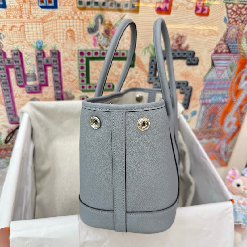 99新Hermes愛馬仕 mini花園23 gp P0木偶灰銀扣 G刻 togo皮❤️正品-3