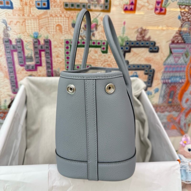 99新Hermes愛馬仕 mini花園23 gp P0木偶灰銀扣 G刻 togo皮❤️正品-4
