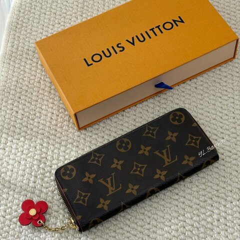 LV CLEMENCE 原花花卉造型拉鍊長夾