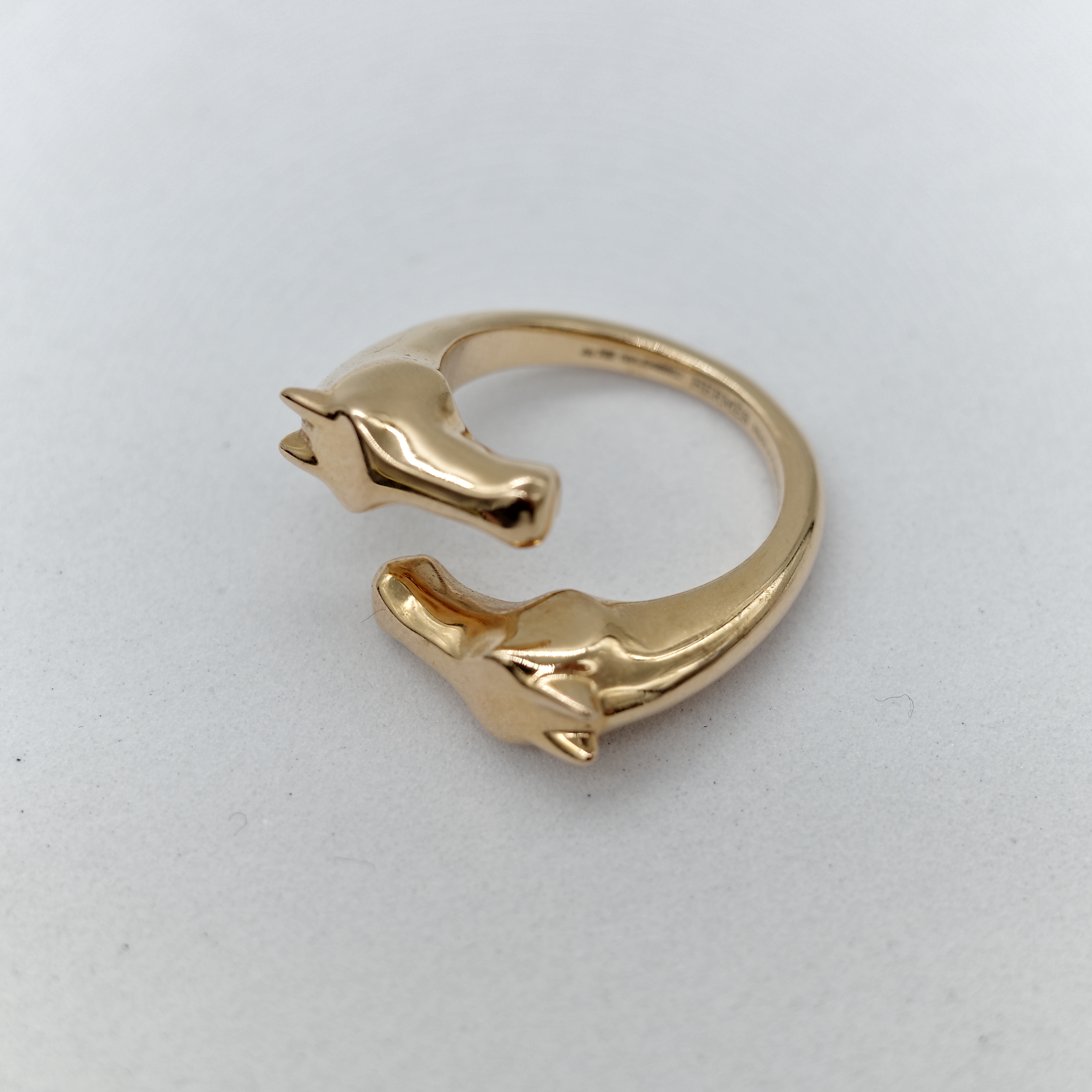 Hermès 愛馬仕 Galop 18K 玫瑰金 馬頭 戒指 52-4