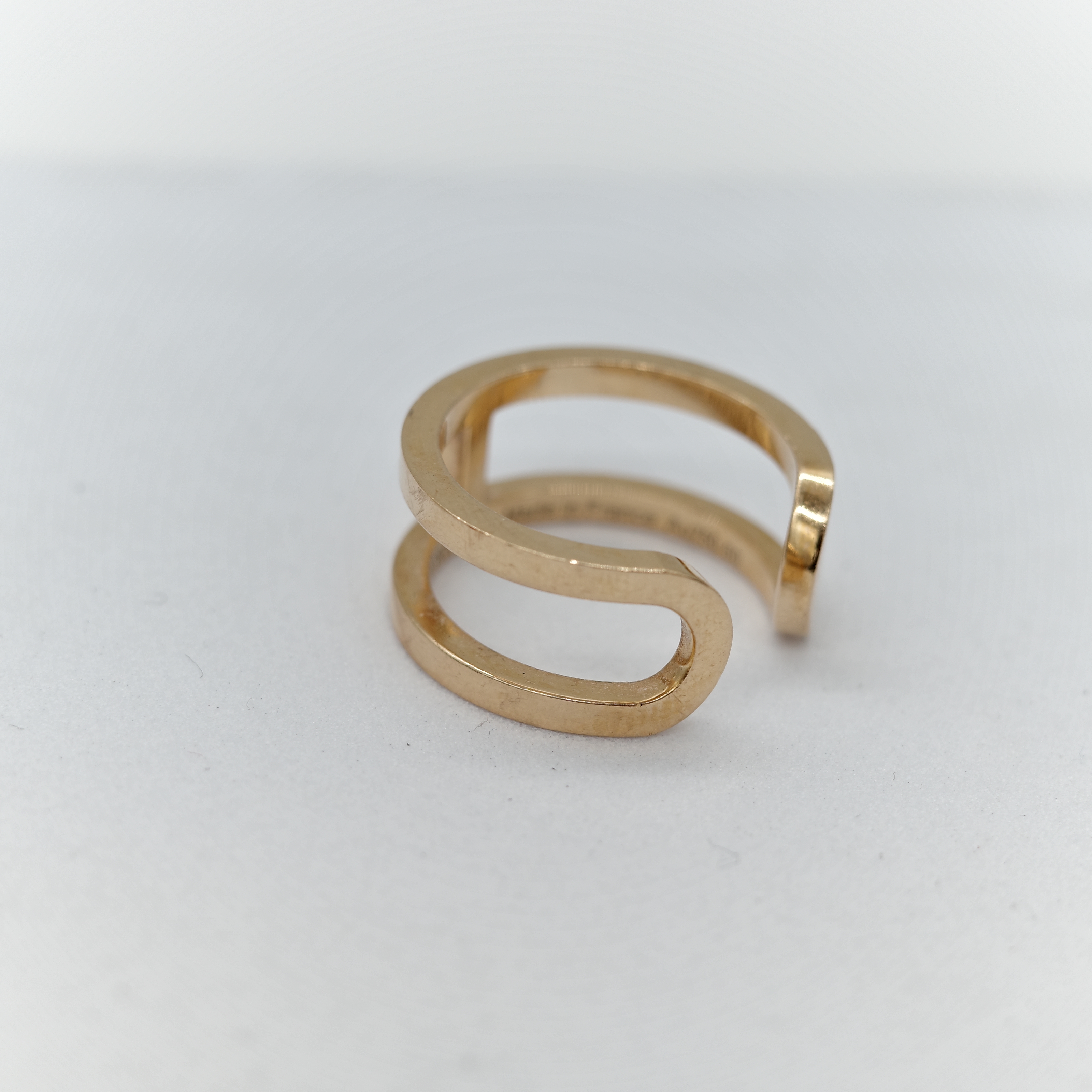 Hermès 愛馬仕 18K 金 H釦 戒指 50-2