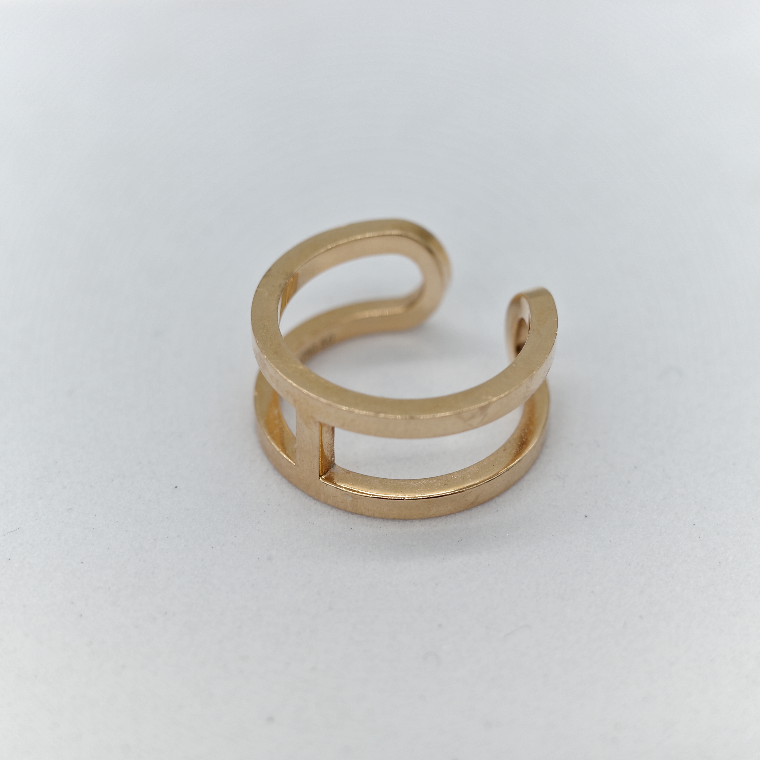 Hermès 愛馬仕 18K 金 H釦 戒指 50-5