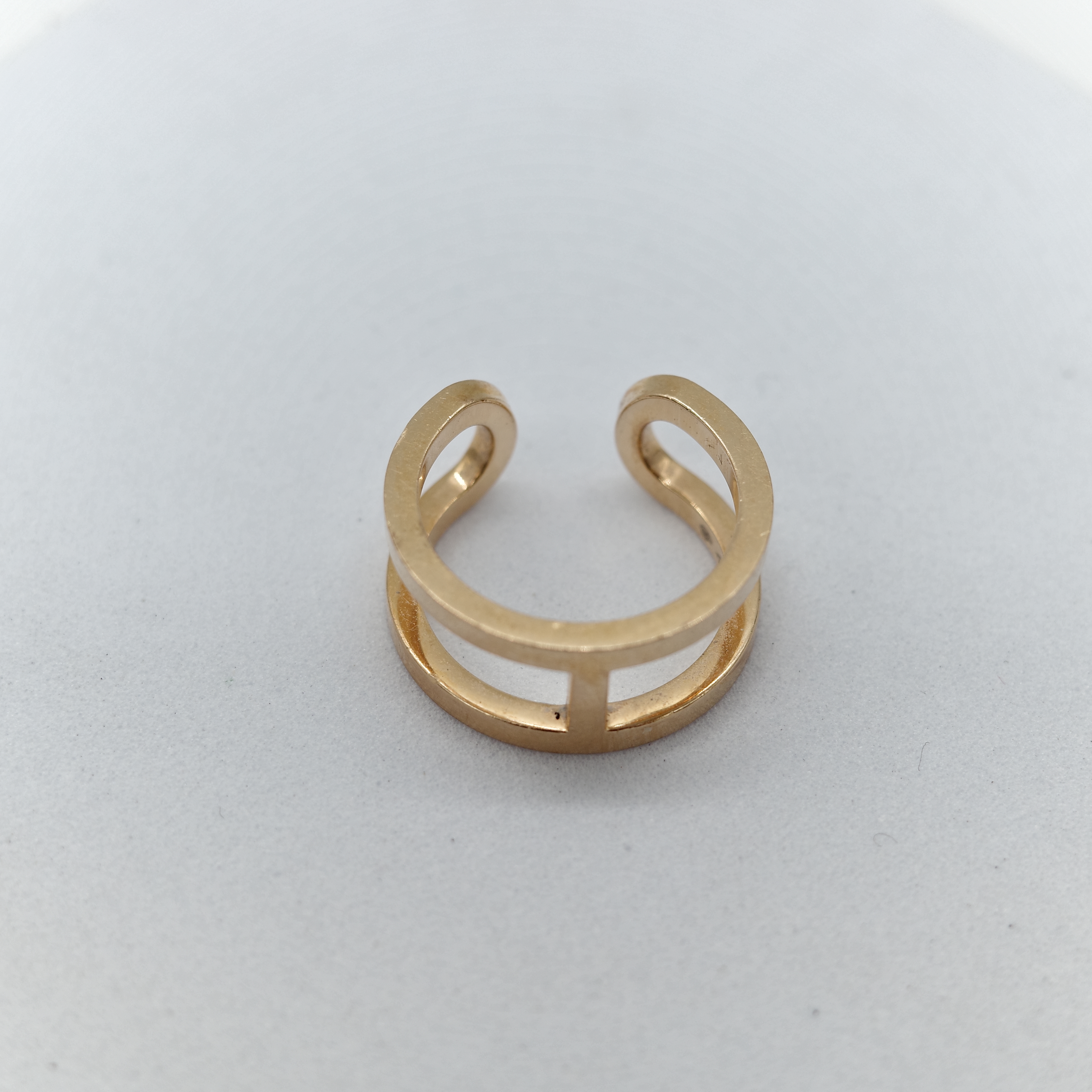 Hermès 愛馬仕 18K 金 H釦 戒指 50-7