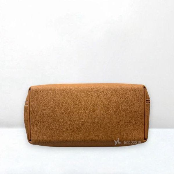 A13080-Hermes 2424-29 金棕Togo皮金釦手提肩背包-4