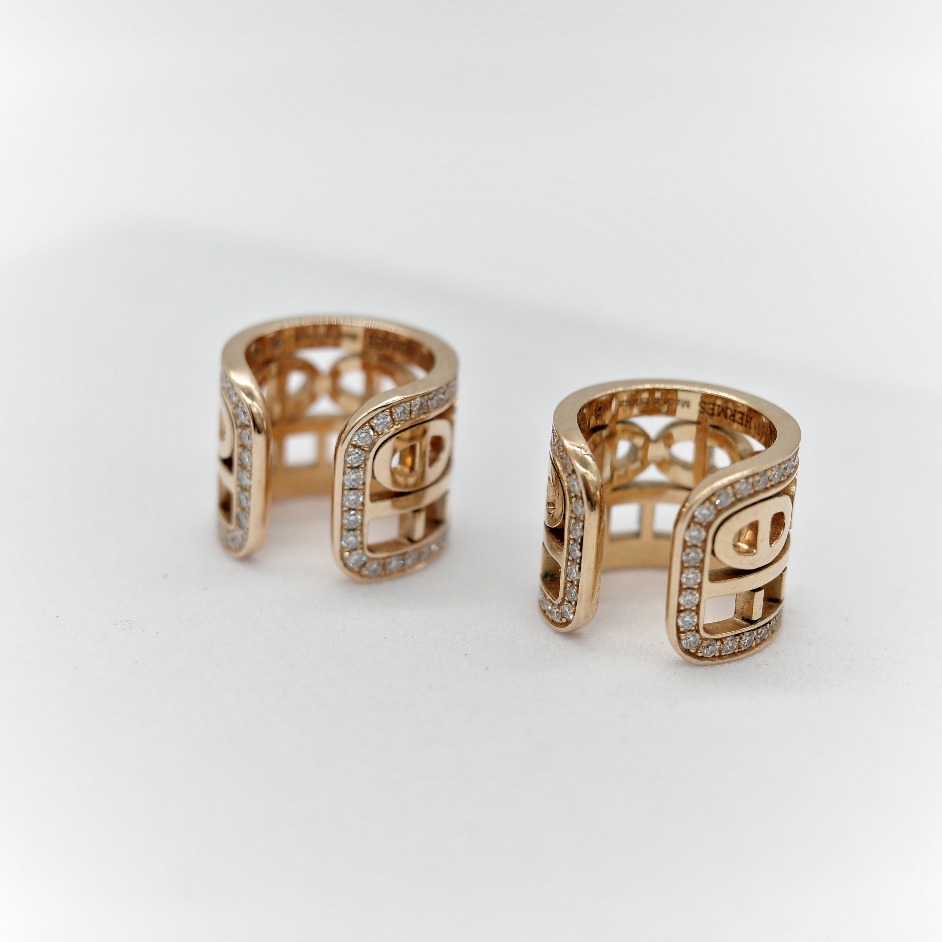 專櫃 30 萬｜Hermès 愛馬仕 Chaine d'ancre Divine 18K 黃金 鑽石 耳骨夾-1