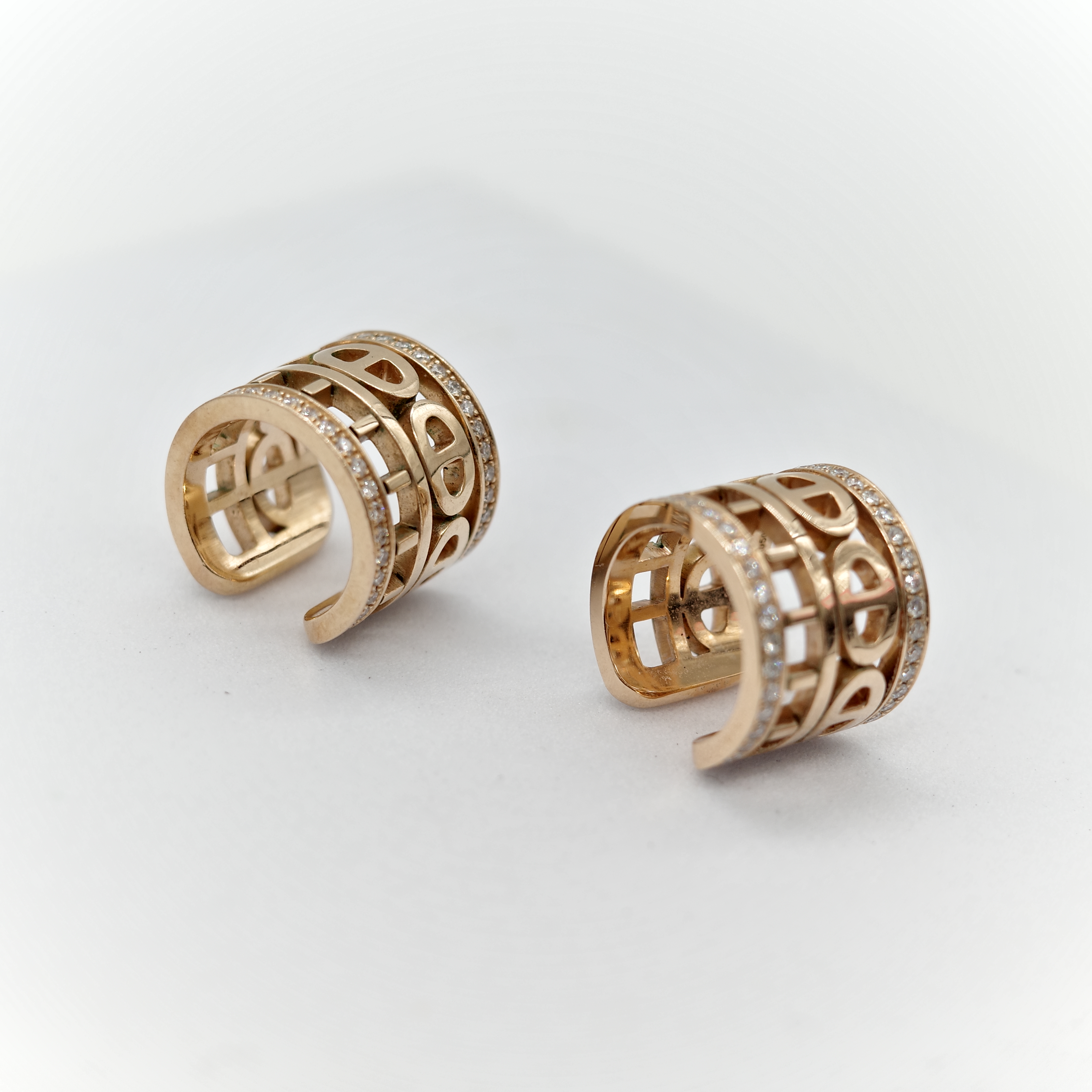 專櫃 30 萬｜Hermès 愛馬仕 Chaine d'ancre Divine 18K 黃金 鑽石 耳骨夾-7
