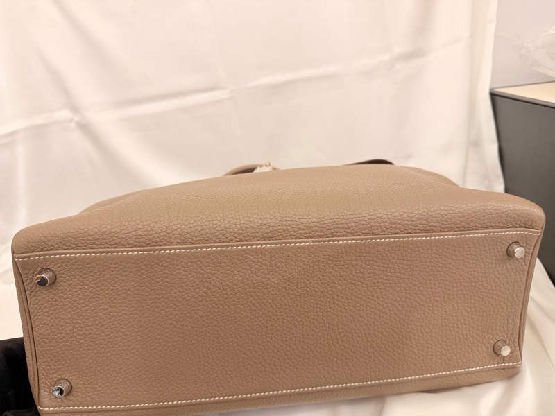 Hermès 大象灰 kelly35 Togo 皮銀釦方框o刻-14