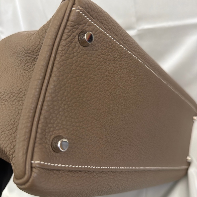 Hermès 大象灰 kelly35 Togo 皮銀釦方框o刻-15