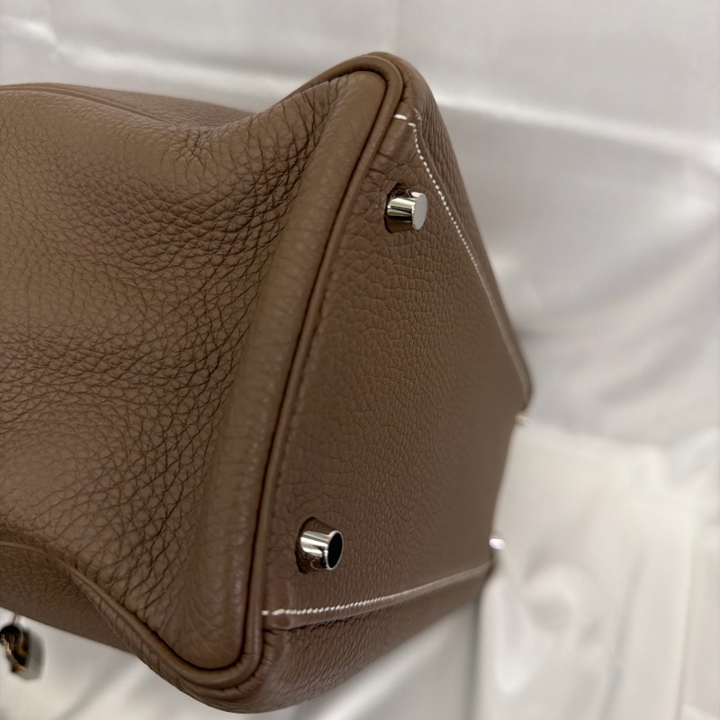 Hermès 大象灰 kelly35 Togo 皮銀釦方框o刻-16