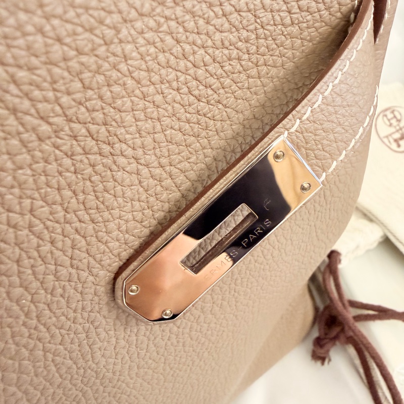 Hermès 大象灰 kelly35 Togo 皮銀釦方框o刻-44
