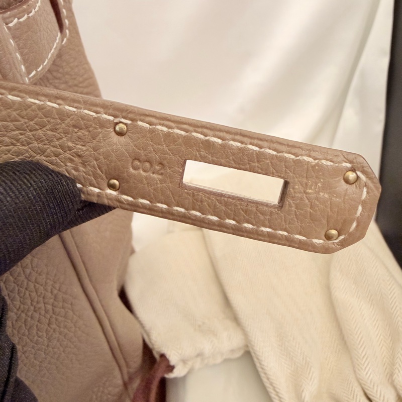Hermès 大象灰 kelly35 Togo 皮銀釦方框o刻-47