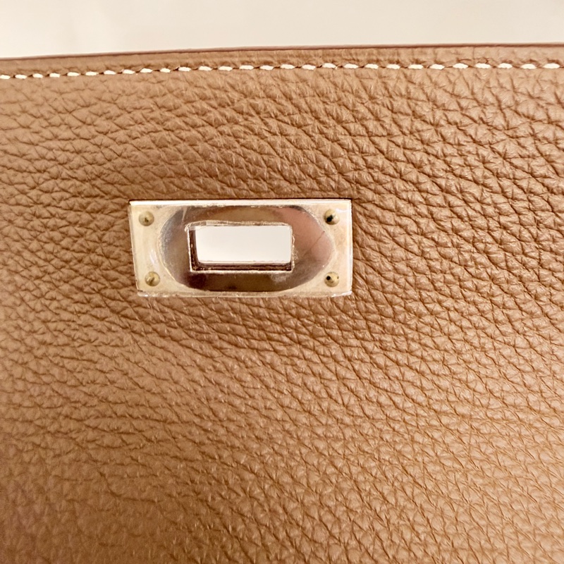 Hermès 大象灰 kelly35 Togo 皮銀釦方框o刻-49