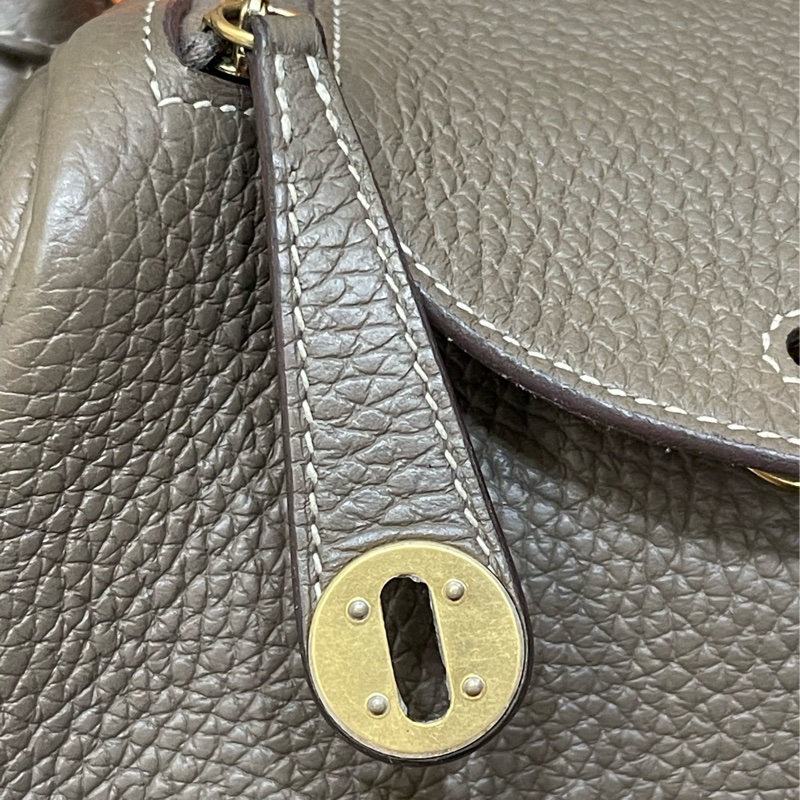 愛馬仕mini Lindy金剛色大象灰(長度男女都可斜背)-11