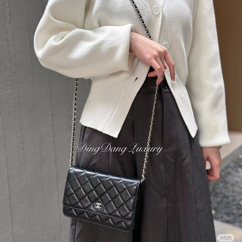 Chanel  WOC 黑銀-1