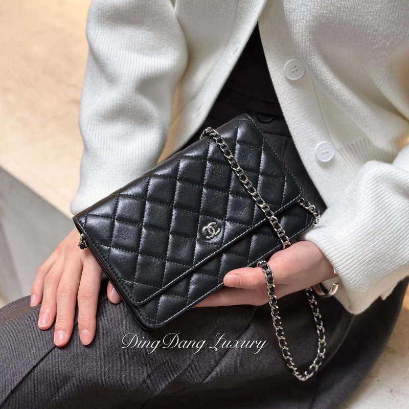Chanel  WOC 黑銀-7