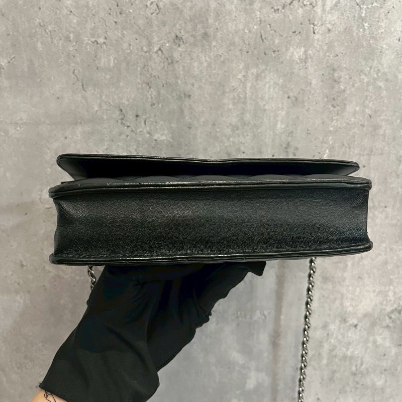 Chanel  WOC 黑銀-9
