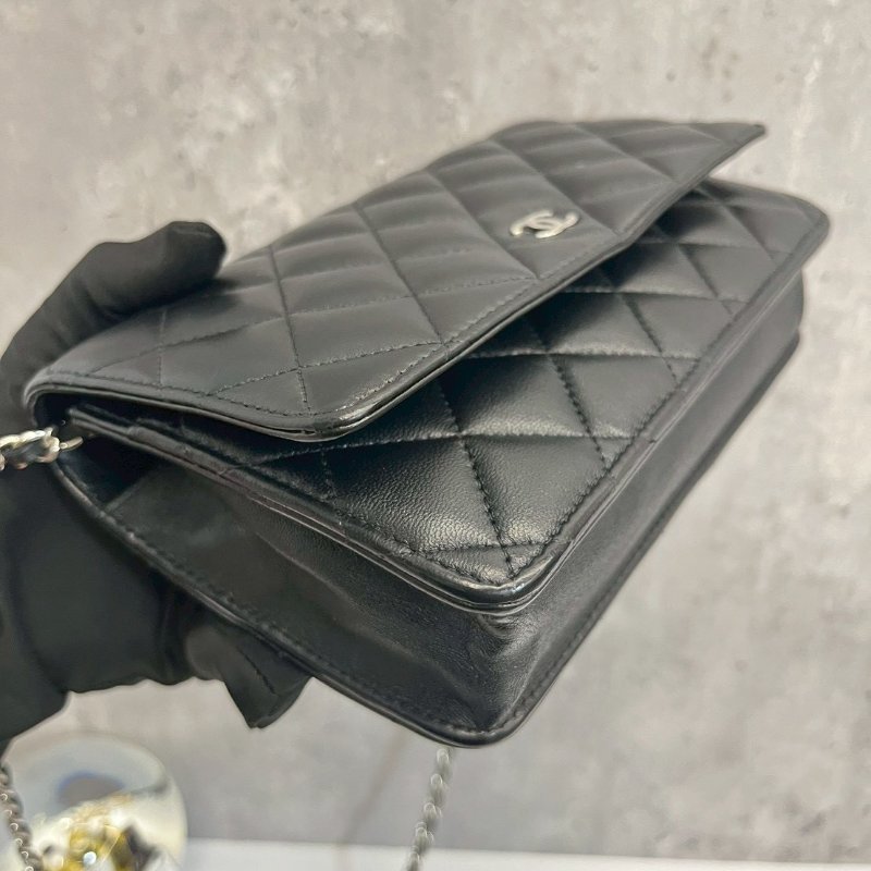 Chanel  WOC 黑銀-12