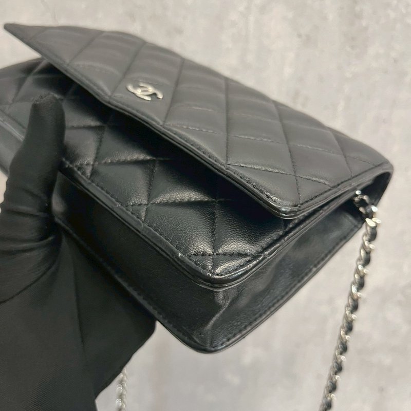 Chanel  WOC 黑銀-13