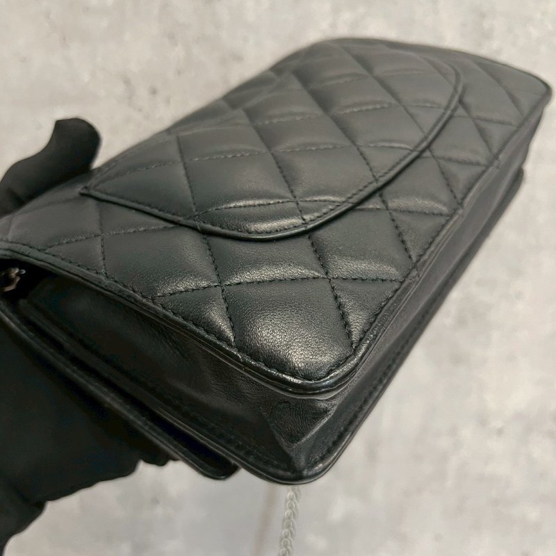 Chanel  WOC 黑銀-14