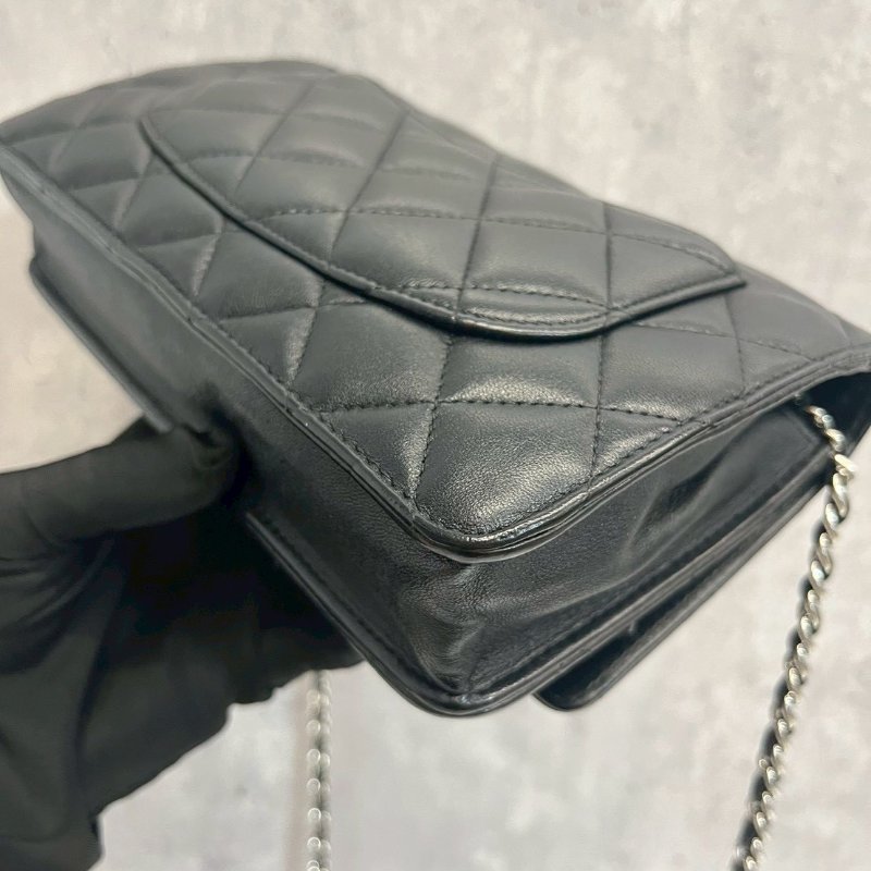 Chanel  WOC 黑銀-15