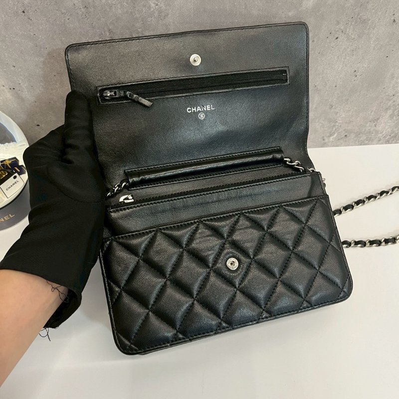 Chanel  WOC 黑銀-16