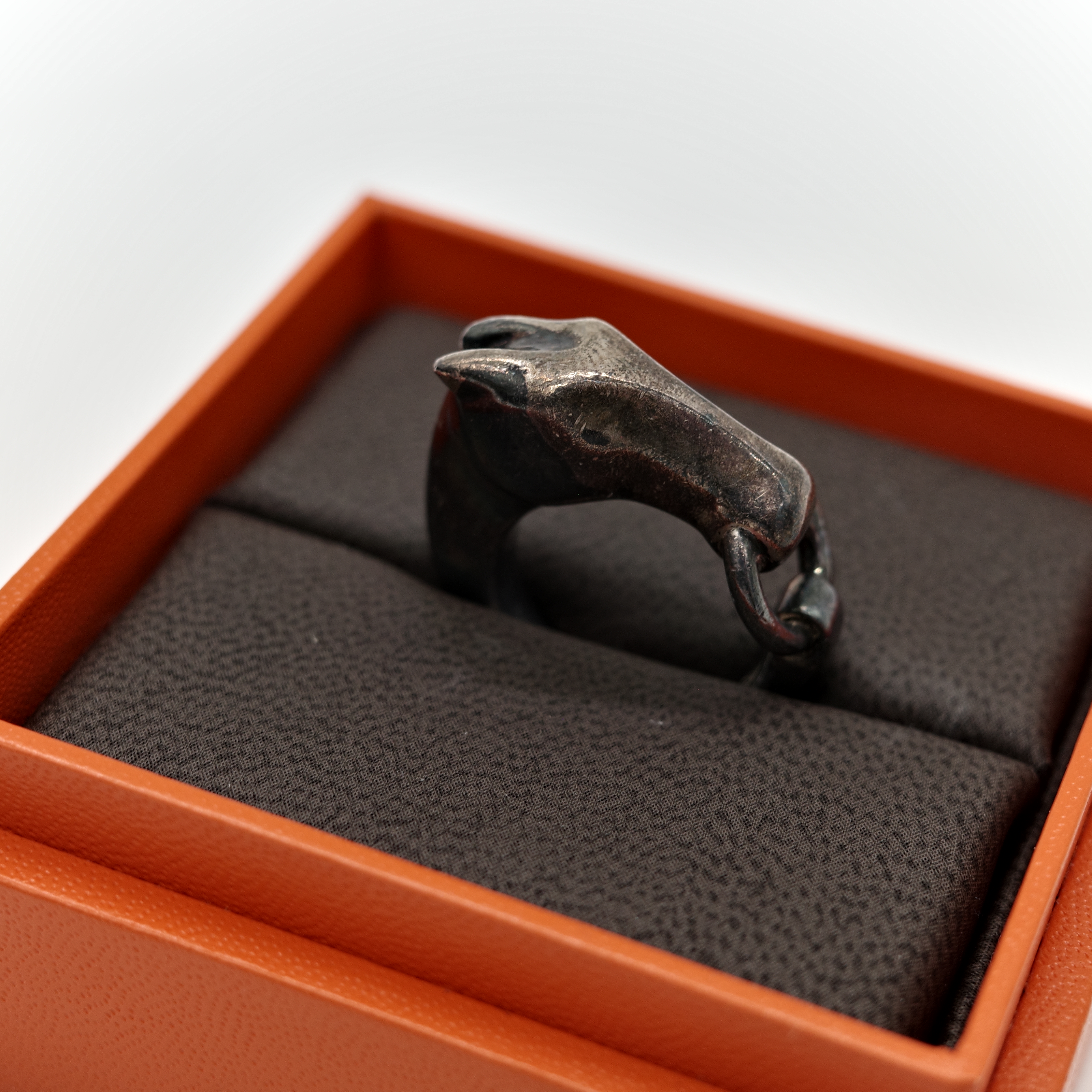 Hermès 愛馬仕 Ag925 銀 馬頭 戒指 50-1