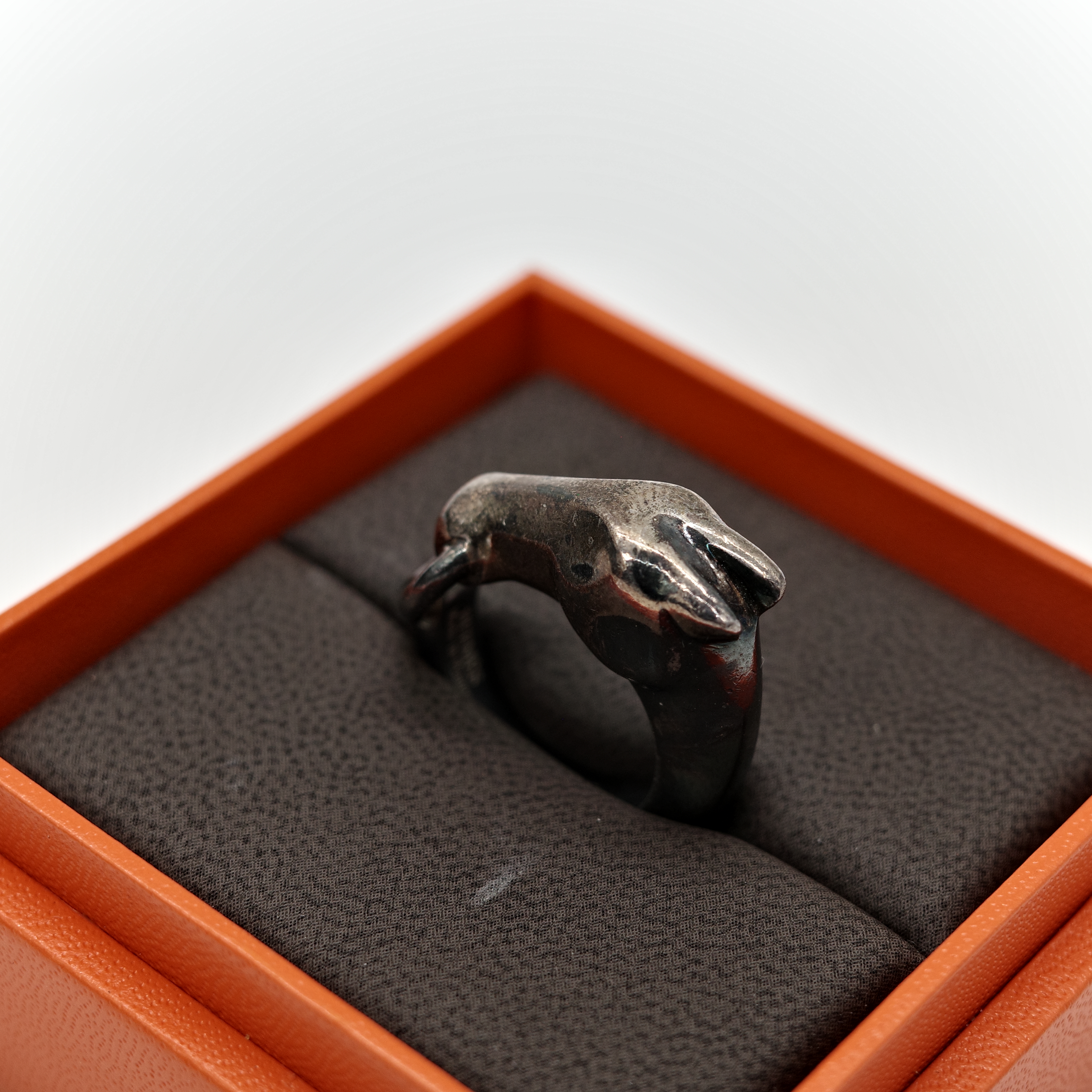 Hermès 愛馬仕 Ag925 銀 馬頭 戒指 50-9
