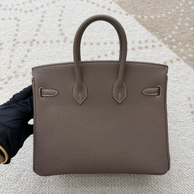 ✨閒置新Hermes/愛馬仕 birkin25大象灰手提包斜背包 銀扣togo皮 B刻❤️正品保障-1