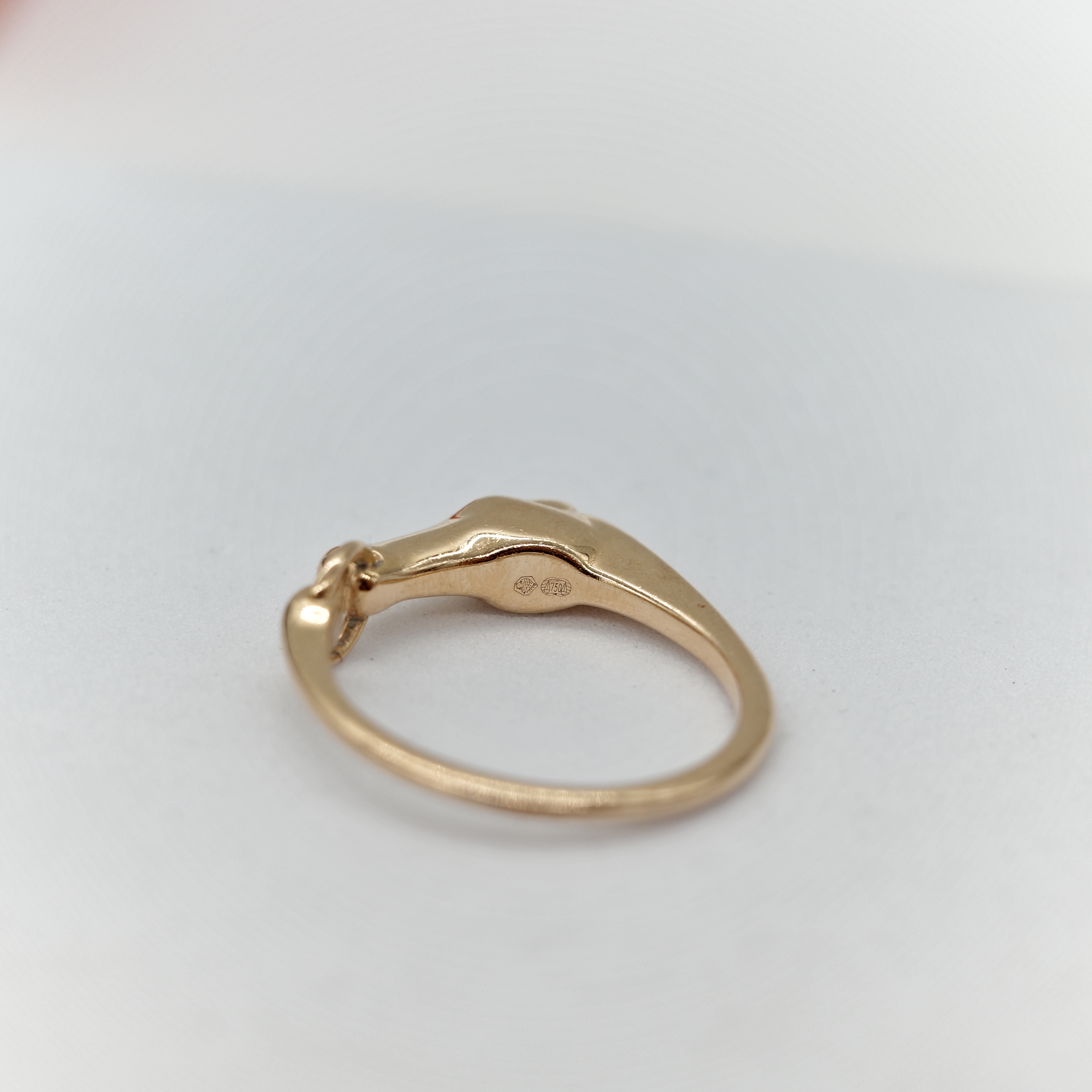 Hermès 愛馬仕 18K 黃金 馬頭 鑽石 戒指 53-6