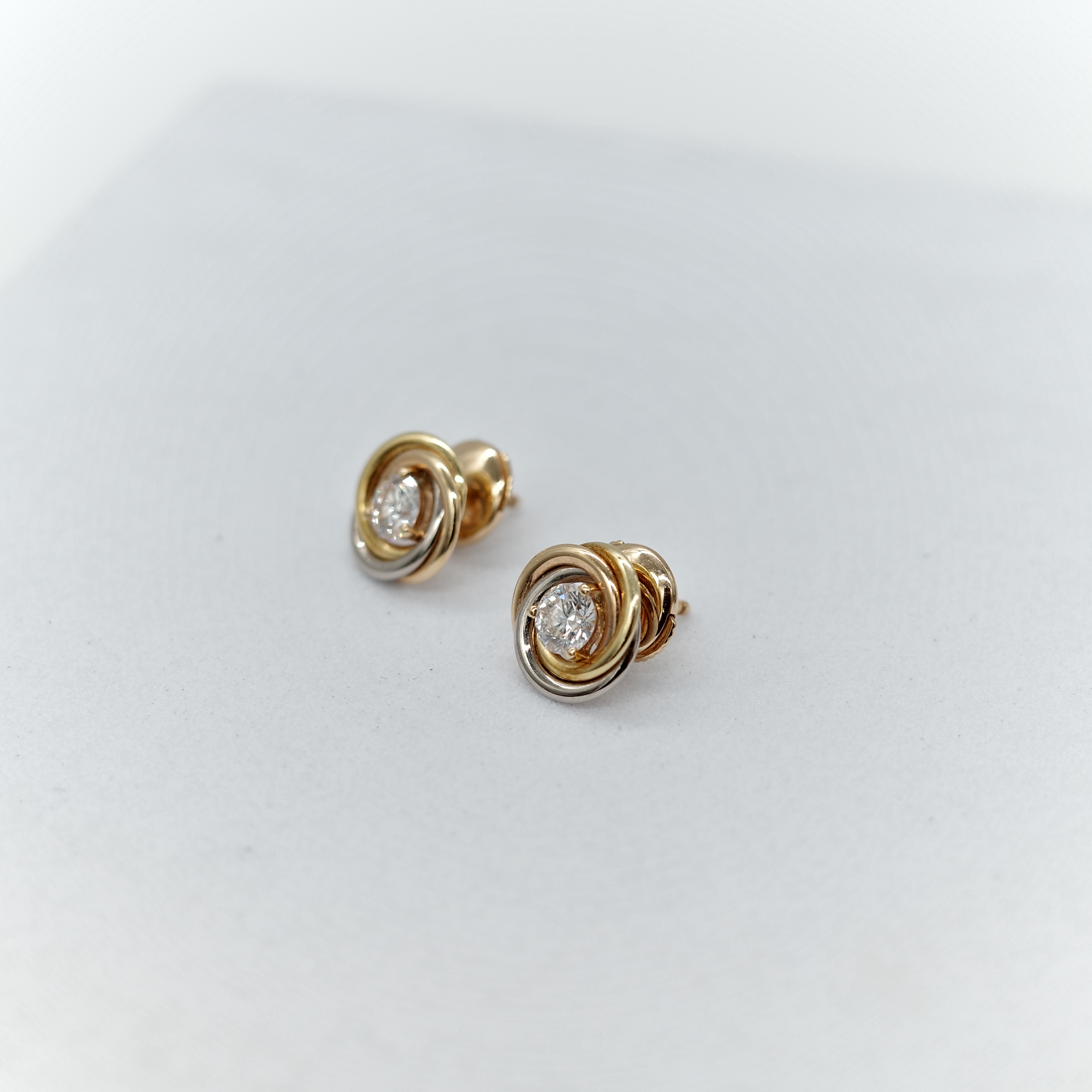 Cartier 卡地亞 Trinity 鑽石 耳環-4