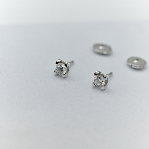 Cartier 卡地亞 C de Cartier 18K白金 鑽石 耳環