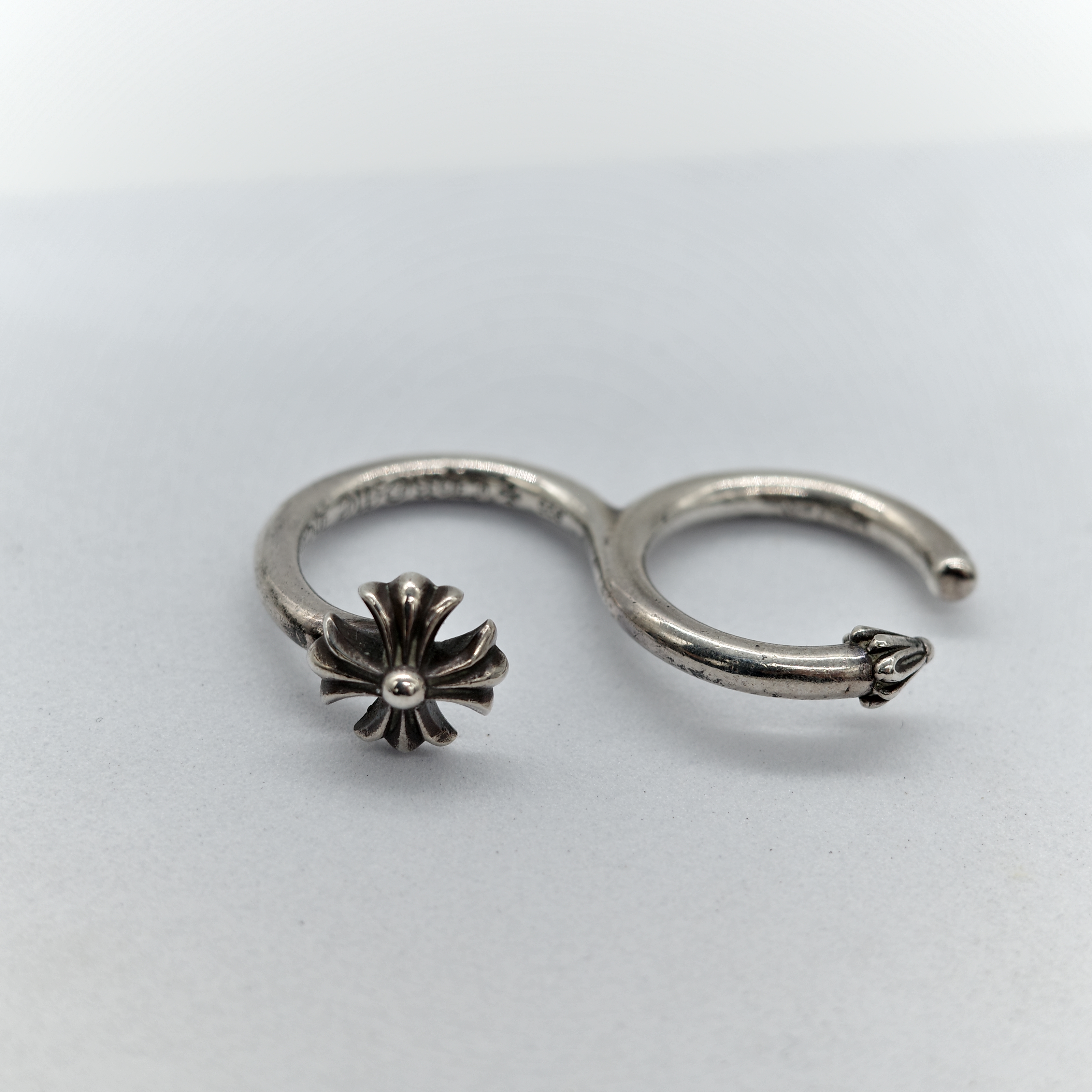 Chrome Hearts 克羅心 925純銀 CH Plus Double Ring-3
